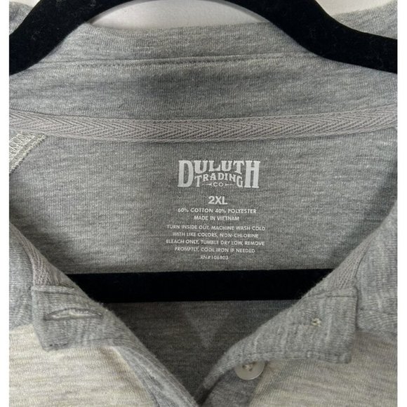 Duluth Trading Co Shirt Womens tan/grey Long Sleeve Outdoors Polo Size 2XL - Picture 6 of 6